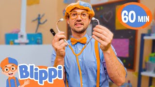 BLIPPI Teaches How To Draw A Stethoscope  How to Draw for Kids Easy  Moonbug Art Hub for Kids 🖌️ [upl. by Llet480]