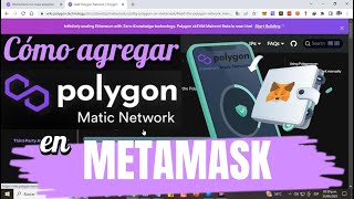 COMO AGREGAR RED POLYGON EN METAMASK 3 formas de hacerlo [upl. by Stiegler]