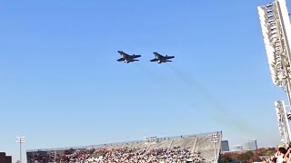 Extreme Low Pass gets F18 Pilots grounded  Georgia Tech vs Wake Forrest 2009 Flyover [upl. by Annaeel556]