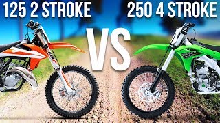 125 2 STROKE VS 250 4 STROKE [upl. by Mauricio138]