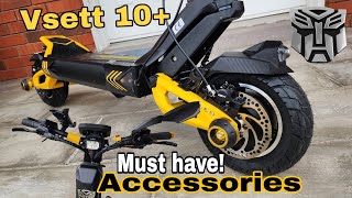 VSETT 10 Electric Scooter Must Have Accessories [upl. by Raeann]