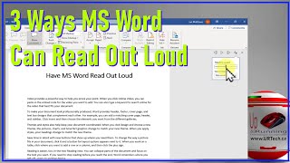 3 Ways to Have MS Word Read Aloud [upl. by Htiekram]