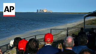 SpaceX launches Starship rocket as Trump and Elon Musk watch [upl. by Jehius478]