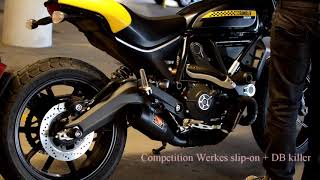 Ducati Scrambler Competition Werkes slipon sound [upl. by Ruthven]