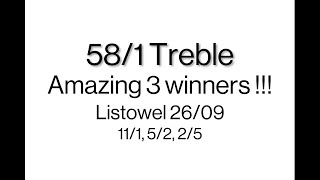 581 Treble at Listowel on 2609 [upl. by Tomchay]