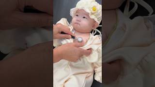 Cutebaby  Baby Vaccine action at hospital 🏥 and funny 😂 baby love cute family happy funny [upl. by Lienhard659]