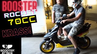 MBK Booster 70cc STAGE6 SportPro Antrieb  TESTFAHRT [upl. by Airotal]