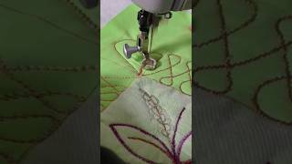 Tropfen Zickzack freihand quilten mit der Schmetz Nachstick Topstitch Gold Nadel [upl. by Petey]