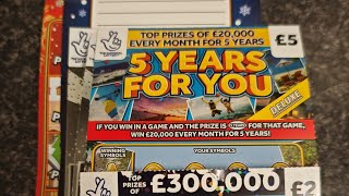 mix £5 £2 scratch cards £26 in play [upl. by Eelrebmik]