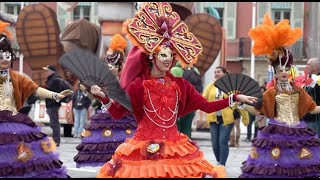 Bataille de fleurs  Carnaval de nice 2024 [upl. by Adnarram]