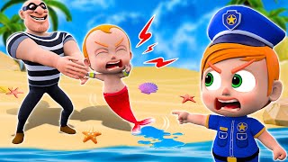 Who Took Baby Mermaid 👀🧜🏻‍♀️ Smart Police vs Stranger 👮🏻  NEW ✨ Funny Nursery Rhymes [upl. by Ferino]