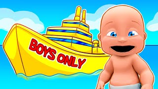 Building a BOYS ONLY SHIP in Roblox Build a Boat [upl. by Sillad]