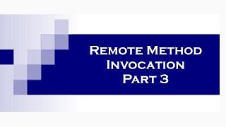 RMI Remote Method Invocation Part 3 [upl. by Anawal363]