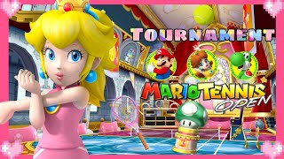 💗Mario Tennis Opens Tournament solo 1Up Mushroom Cup Peach Gameplay 💗 [upl. by Noivert]