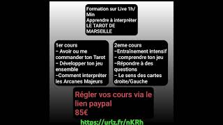 Initiation en live Tarot de Marseille 21 juin 19h30 [upl. by Ariamat]