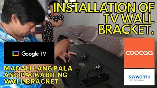 Paano magkabit ng TV wall bracket  how to install TV wall bracket SKYWORTH TV WALL MOUNT [upl. by Natalya]