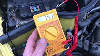 How to test car alternator with a multimeter Opel Vauxhall Tigra Holden Tigra Chevrolet Tigra DIY [upl. by Odrareg]