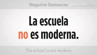 How to Make Negative Sentences  Spanish Lessons [upl. by Merrel]