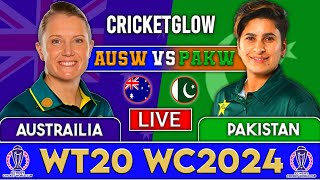 Live  AUSW Vs PAKW MATCH14 DUBAI  Live Scores amp Commentary  T20 WWorld Cup 2024  1st inning [upl. by Ettegdirb23]