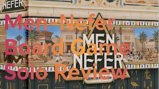 MenNefer Board Game Solo Review [upl. by Ahsienet331]