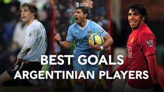 Crespo Tevez Aguero Lanzini Lamela  Best Goals By Argentinian Players  Emirates FA Cup [upl. by Ainahs]