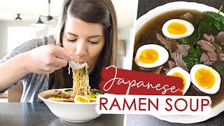 How to make JAPANESE BEEF RAMEN SOUP  Cook with us [upl. by Romilda]