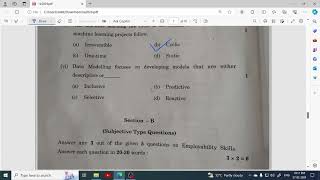 Solution of Artificial Intelligence Question Paper  AI  843 Class 12  CBSE Board 202324 [upl. by Anstus]