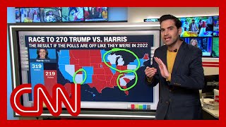 Polls shows where Harris and Trump stand in swing states weeks before the election [upl. by Aliuqehs]