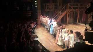 Hamilton Cast Takes First Broadway Bows [upl. by Aihsila]