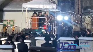 Skver Rebbe Davens in the old Krakow Bris Hachaim  Teves 5784 [upl. by Odnomra605]