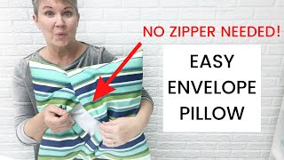 Envelope Pillow Cover Tutorial  Fast and Easy Sewing Project [upl. by Kenay915]