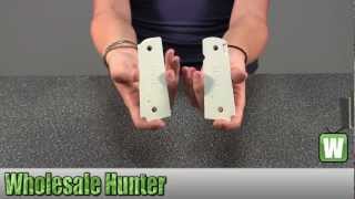 Hogue Scrimshaw Grips Smooth Ivory Polymer 45020 Shooting Gaming Unboxing [upl. by Genovera]