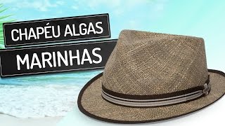 CHAPÉU FEDORA ABA CURTA ALGAS MARINHAS [upl. by Choo274]