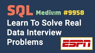 Data Analyst Interview Questions amp Answers  SQL 9958 Level Medium [upl. by Ileak]