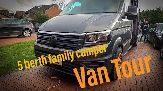 VW Crafter Camper  Self build  VanTour  Family Camper [upl. by Sivia]