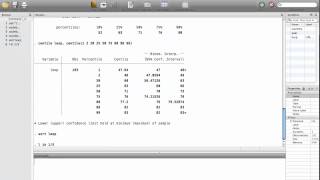 STATA 1 2 codebook centile [upl. by Ecneret]