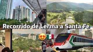 Recorrido del Tren Interurbano México  Toluca rumbo a Santa Fe desde ventana [upl. by Cully]