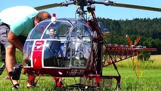 WORLD BIGGEST RC TURBINE SCALE MODEL HELICOPTER SA315B LAMA [upl. by Mirabella]