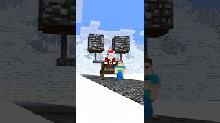 Pulling Santas Sleigh With Bigger and Bigger Bedrock minecraft shorts [upl. by Liesa]