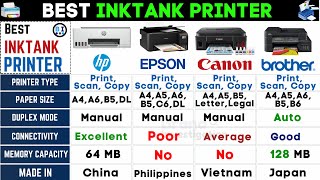 Best Ink Tank Printer For Home🔥Best Color Printer🔥Brother vs Epson vs HP vs Canon Ink Tank Printer [upl. by Enid258]