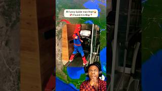 🕷️😅I Found Funny Super Man 📌 Gio At The END📍 shorts googleearth earth mapjunction [upl. by Suaeddaht]