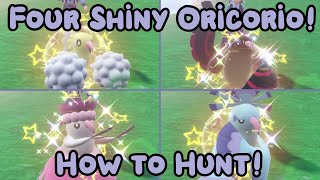 FOUR Shiny Oricorio  How to Hunt Oricorio  Pokemon Violet Badge Quest 1 [upl. by Buzz]