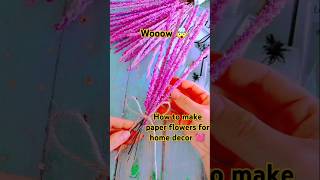 Fact  how to make paper flowers for home decor😉 woow😲papercutting youtubeshorts diy diyflowers [upl. by Brownley]