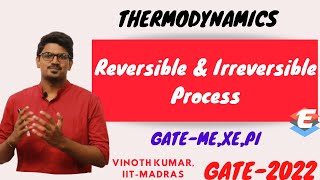 Reversible and Irreversible Process  Thermodynamics  Gate amp ESE  EEA [upl. by Ilek]