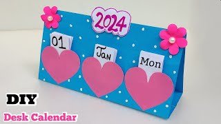 How to make New Year 2024 Desk Calendar  DIY Calendar  Handmade Desk Calendar  Paper Calendar diy [upl. by Zsa Zsa]