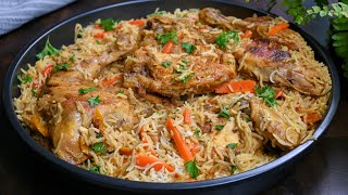 طبخ كبسة رز مع الدجاج بطريقة روعة تجعلها لذيذة جداً Cooking a delicious rice kabsa with chicken [upl. by Florentia]