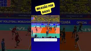 O que é Invasão por Baixo no Voleibol voleibol shorts DicasEducacaoFisica [upl. by Nonnac355]