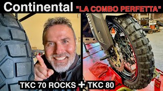 Gomme Moto TKC70 ROCKS  TKC80 Continental  La nostra COMBO PERFETTA [upl. by Luciana707]