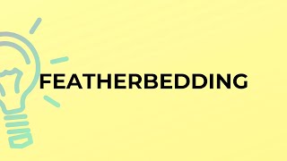 What is the meaning of the word FEATHERBEDDING [upl. by Lraep272]