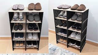 DIY SHOE RACK with WASTE PAPER  How to Make a Paper Shoe Rack [upl. by Dewie]